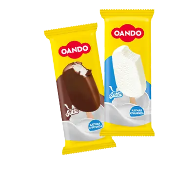 Oando vanilyalı ve çikolata kaplı  vanilyalı çubuk dondurma